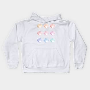 Pastel shell art Kids Hoodie